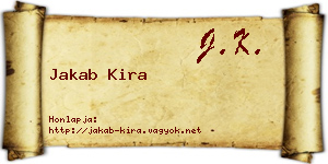 Jakab Kira névjegykártya