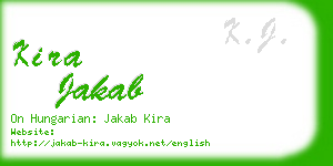 kira jakab business card